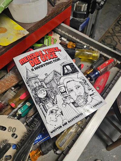 Measure Twice, Die Once - An Illustrated English Fiction Vignette with Fun Drawings